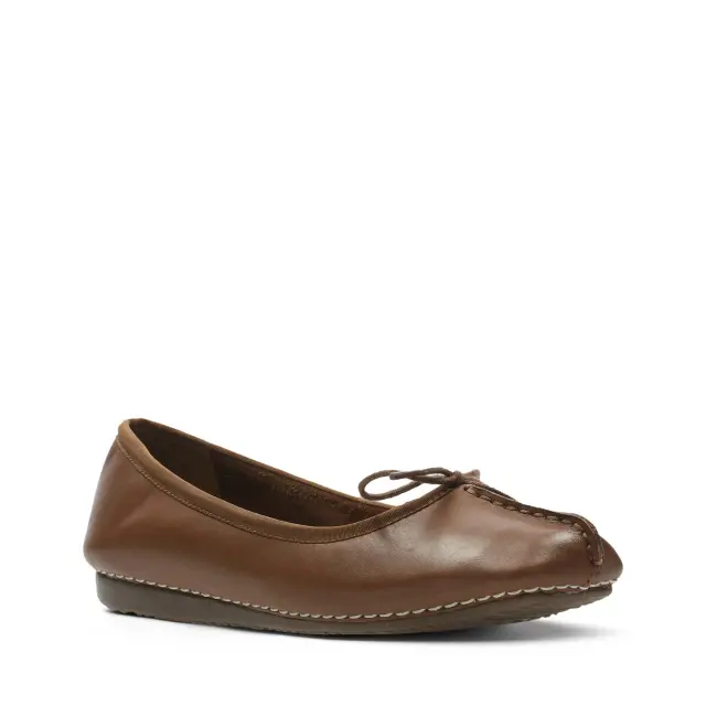 Clarks Freckle Ice Dark Tan Leather Dark Tan Leather - 42 2
