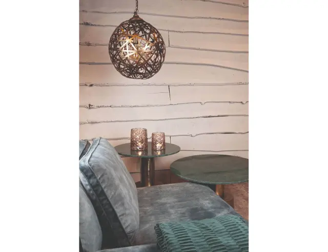 Φωτιστικό Οροφής Edith PTMD Luxury Living Μονόφωτο, με λαμπτήρα E27 και διαστάσεις 40x40x48cm - Brass 101627 3
