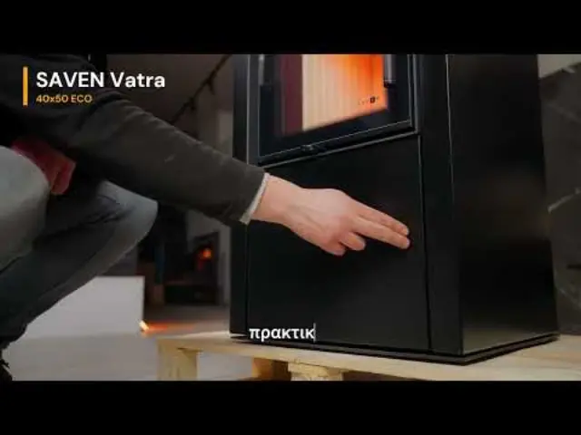 Ενεργειακή Σόμπα Ξύλου Vatra XL 50х50 ECO - Saven Χρώμα κεραμικής επένδυσης Λευκό 2