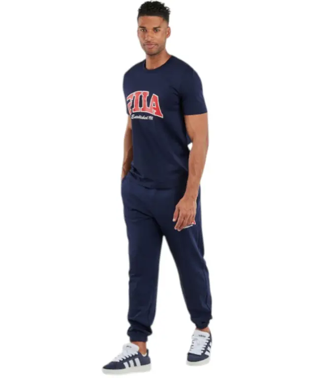 Fila - Ανδρικό T-shirt Lanaken Regular Fit FAM0882-50004 Μπλε Σκούρο - S 3