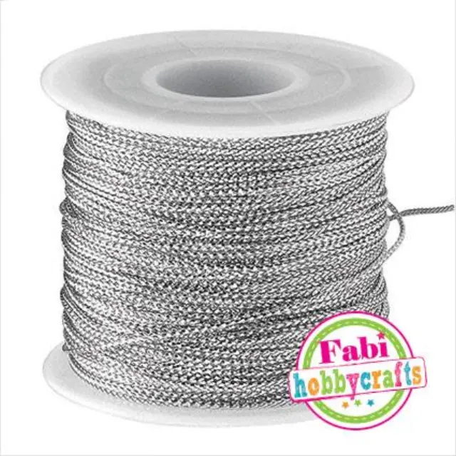 Κορδόνι Μεταλλικό Fabi 1.5mm x 50m Ασημί