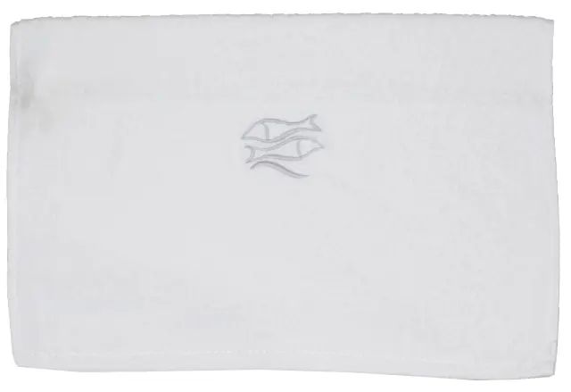 Πετσέτα Προσώπου 50x100 Με Ζώδιο 480gsm Σε Κουτί Δώρου Viopros Λευκό 100% βαμβακερό- Ιχθύες