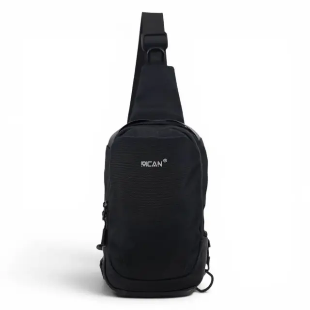 Τσαντάκι Bodybag MCAN M-824 16×9×28cm Ανθεκτικό με Ρυθμιζόμενο Ιμάντα - Μαύρο