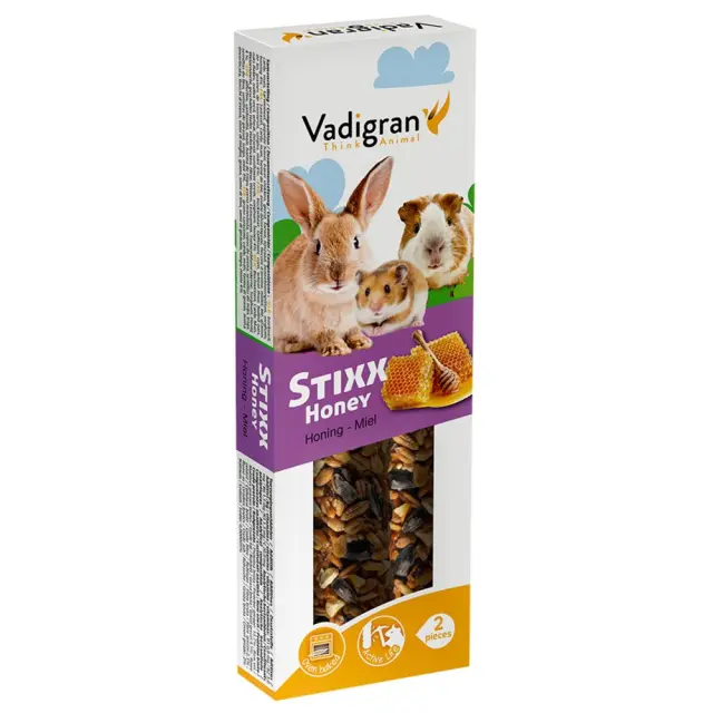 Vadigran Stixx Rabbit,Guinea Pig & Hamster Honey Στικς με Μέλι για Μικρά Τρωκτικά 2τμχ 120gr