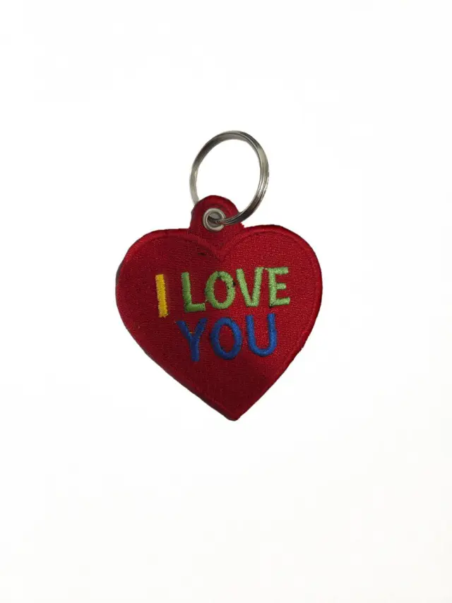 Υφασμάτινο Μπρελόκ Heart "I Love You"