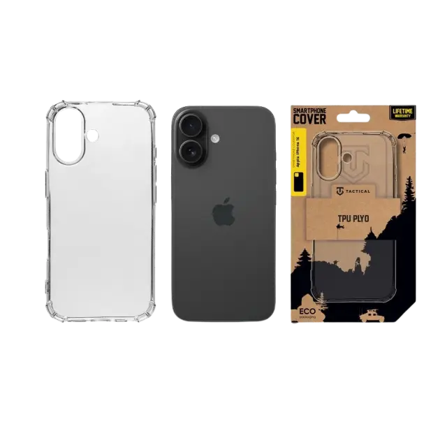 Tactical TPU Plyo Cover for Apple iPhone 16 Transparent 3