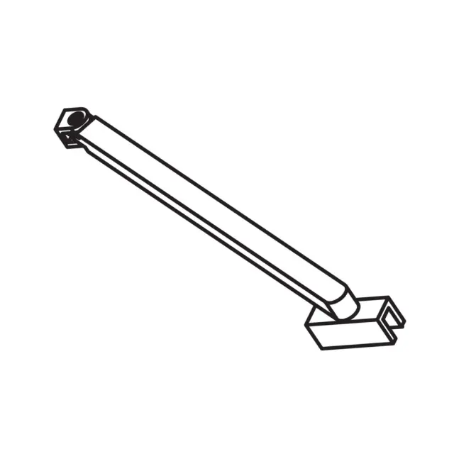 Αντηρίδα κράτησης κρυστάλλου ντουζιέρας για TINOS Gun Metal KARAG 73,5cm