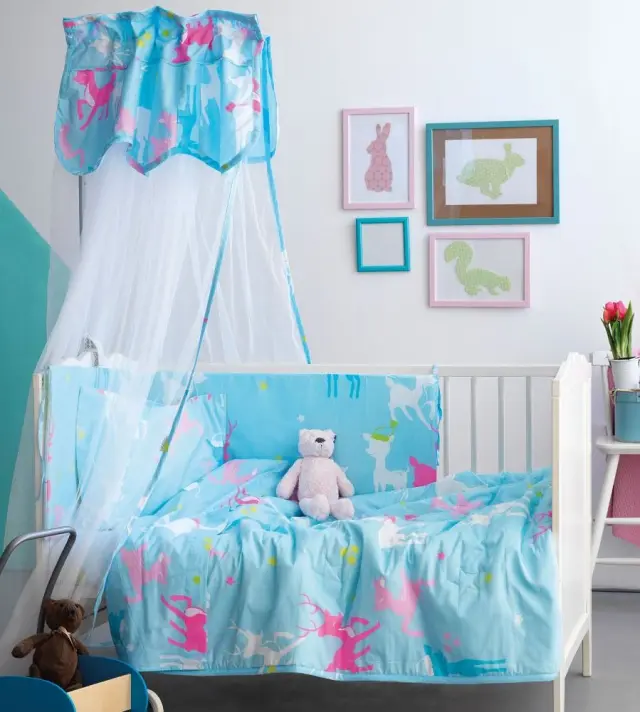 Σετ κούνιας 7 τμχ BS7012 Baby Satin Palamaiki