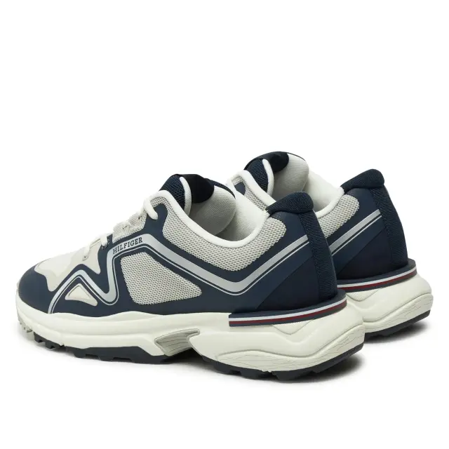 Ανδρικά Δερμάτινα Sneakers Tommy Hilfiger FM0FM05344 CEE Μπλε Γκρι Μπλε - 41 3