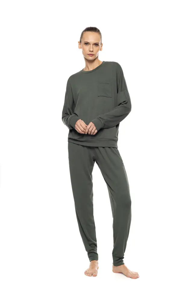Pink Label Pyjama Bamboo Soft σετ γυναικεία χειμερινή πυτζάμα W2005-1 - S