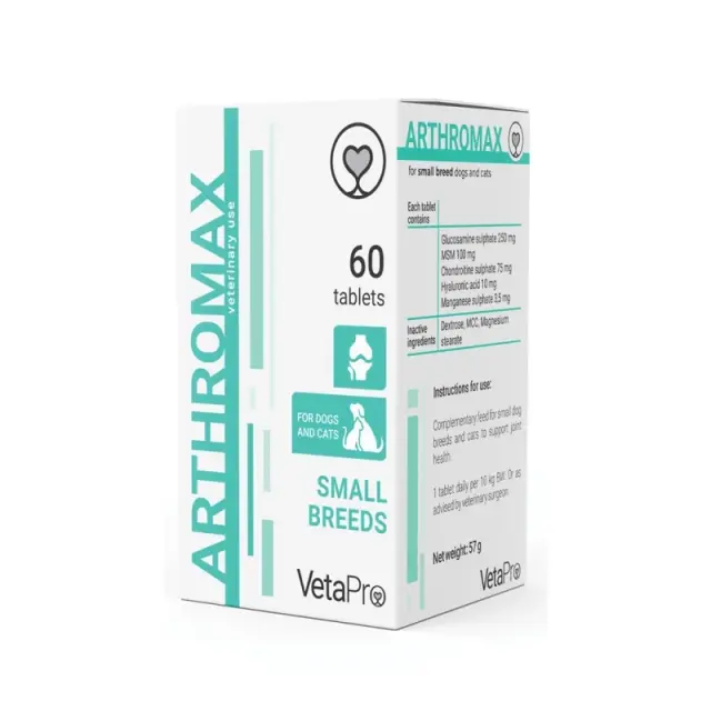 VetaPro Arthromax SB Συμπλήρωμα για Αρθρώσεις και Ευκινησία Σκύλων & Γατών 60 Ταμπλέτες