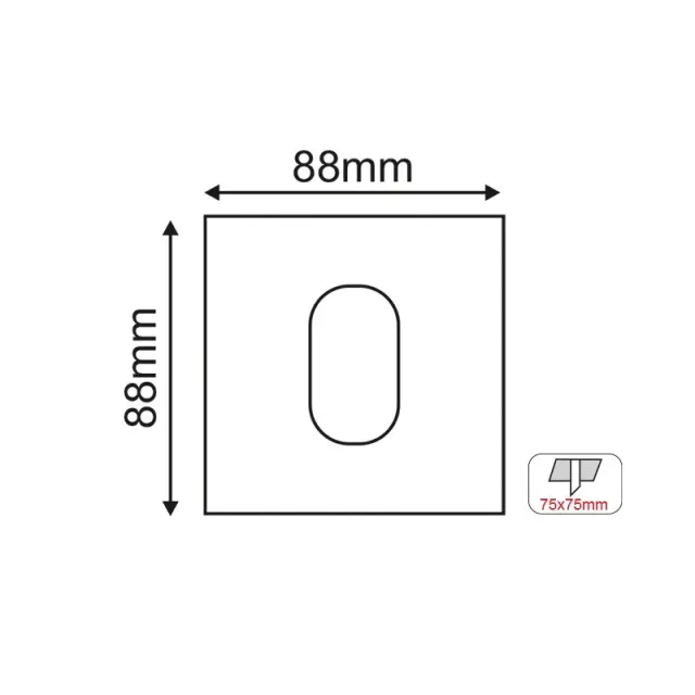 Aca Light ΣΠΟΤ ΕΔΩΤΕΡΙΚΟΥ ΧΩΡΟΥ ΧΩΝΕΥΤΟ ΚΕΝΟ 617 ΤΕΤΡΑΓΩΝΟ ΑΛΟΥΜΙΝΙΟ ΜΑΥΡΟ ΣΥΜΒΑΤΙΚΟ 1xGU10 IP20 Φ88mm 2