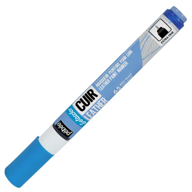 Pebeo Μαρκαδόρος Δέρματος Setacolor Leather Μύτη 0.7mm - 65 Iced Blue