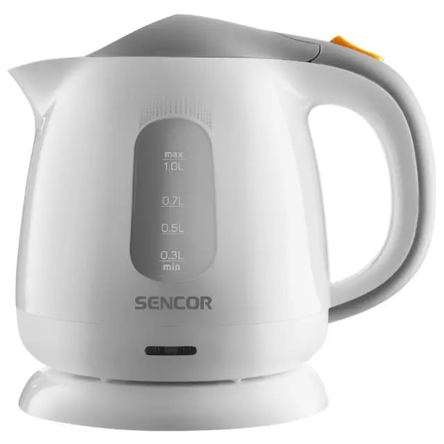 Βραστήρας Sencor SWK 1100WH 1 lt 100W με Αφαιρούμενο και Πλενόμενο Φίλτρο Ρύπων και Αλάτων Λευκό