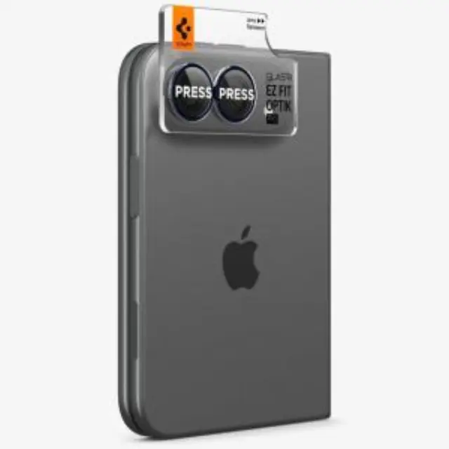 Tempered Glass Rings Spigen για Τζαμάκι Κάμερας Apple iPhone Duo Optik.tR EZ-FIT Μαύρο (2 τεμ.) N71824 2