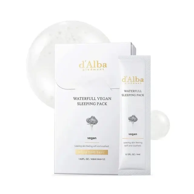 D alba Waterfull Vegan Sleeping Pack Μασκες Νυκτός 4ml, 12τμχ