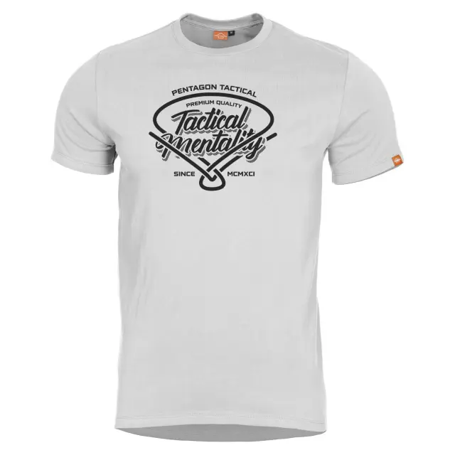Pentagon Ageron "Tactical Mentality" T-Shirt-Μπλουζάκι Μακό για Τακτική - Καθημερινή Χρήση - 00-White-Λευκό