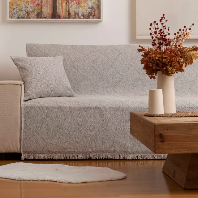 Ριχτάρι Σενίλ Τριθέσιο Bari Borea Home Textiles - Μπορντό - 180 x 300 cm 3