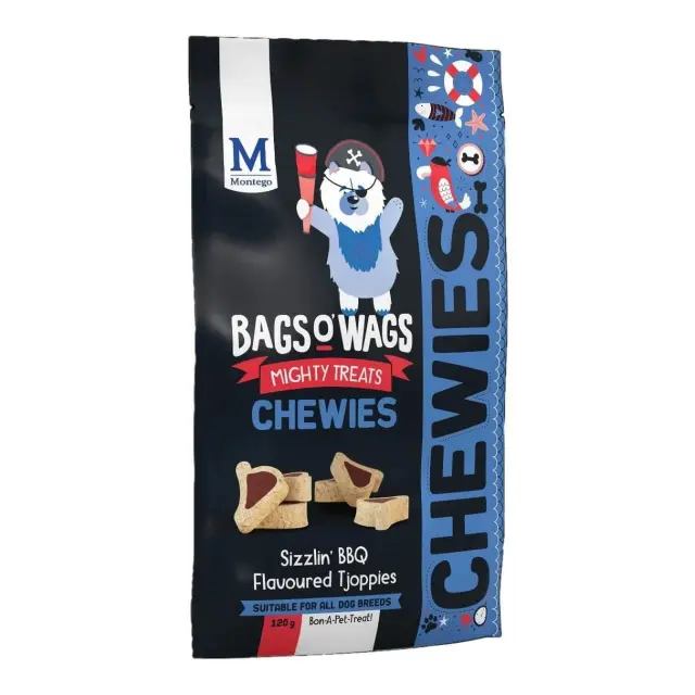 Montego O’ Wags Chewies BBQ Tjoppies 120gr