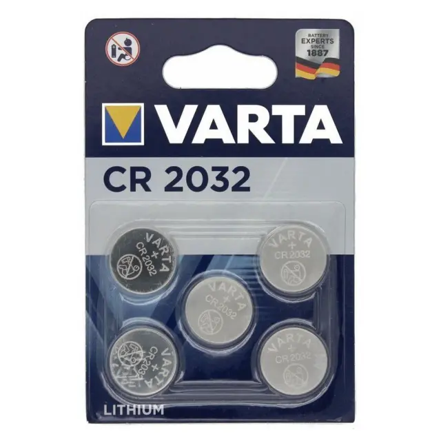 VARTA Lithium CR2032 3V μπαταρίες λιθίου ρολογιών 5 τμχ