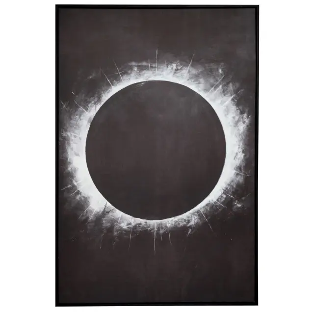 Πινάκας eclipse ασημοτυπία me μαύρη κορνιζά σε τυπωμένο καμβά 83x123cm Iliadis 89161