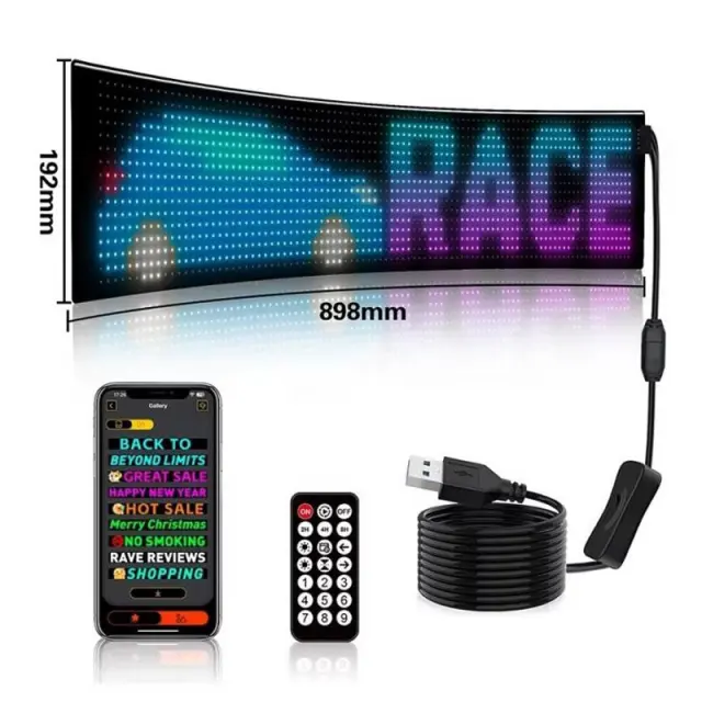 LED ΕΥΚΑΜΠΤΗ PANEL ΠΙΝΑΚΙΔΑ BLUETOOTH 192*898mm HW-04871