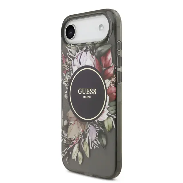 Guess IML Flowers Strap MagSafe Case for iPhone Air Black 2