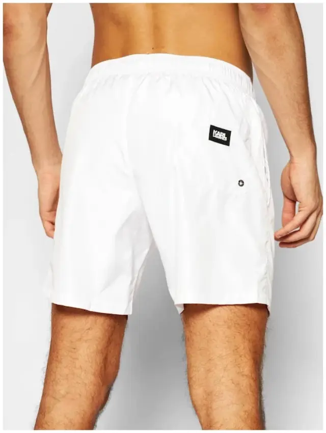 Karl Lagerfeld - Ανδρικό Μαγιό Σορτς KL21MBM01-WHITE Λευκό 2