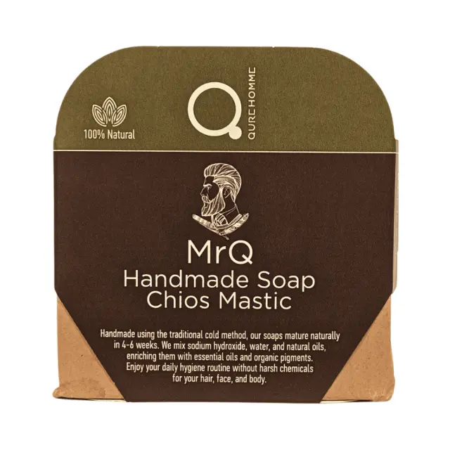 Handmade Chios Mastic Soap 90 - 110g MrQ by QureHomme - Χειροποίητο Σαπούνι με Μαστίχα Χίου 100% Φυσικά Συστατικά ��