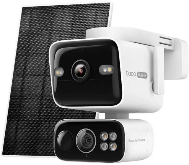TP-Link Tapo C675D KIT Solar powered dual lens pan and tilt security camera, 8Mpx