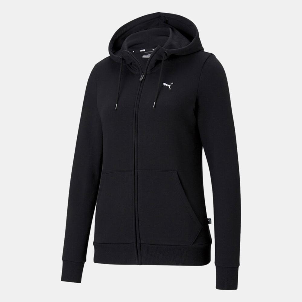 Puma Small Logo Full-Zip Hoodie (586813-51) - Μαύρο