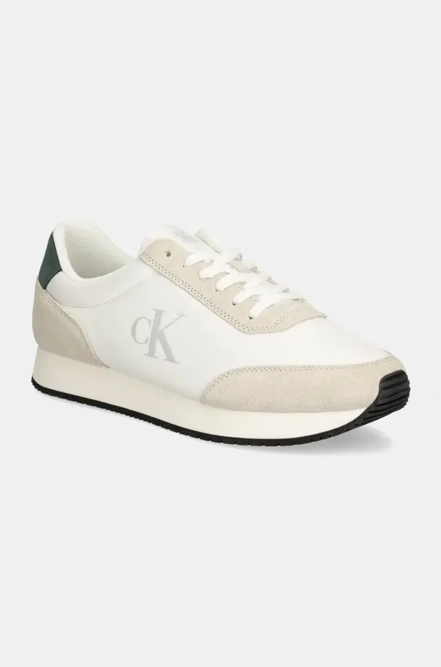 Calvin Klein - Ανδρικά Sneakers Retro Runner Iconic Snk YM0YM01119-0LD Λευκό - 40 2