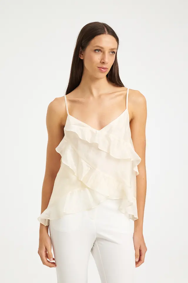 Αέρινη Μπλούζα με Βολάν TARA TOP - XS 2
