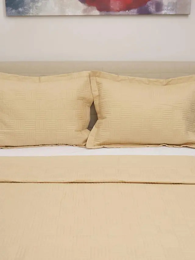 Κουβερλί Percale κεντητό Cream Υπέρδιπλο (220x240) Sunshine 2