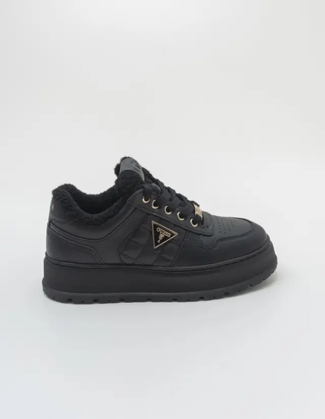 Sneaker Terria από συνθετική γούνα Guess FLFTRRELE12-BLACK - 36
