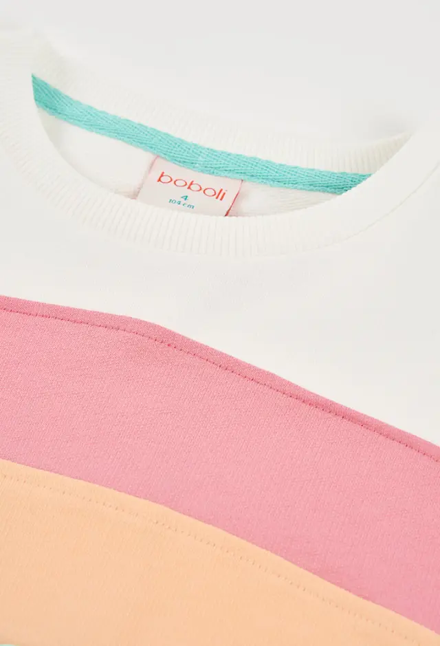 Boboli fleece sweatπουκάμισο with stripes για κορίτσι 333021-1111 3