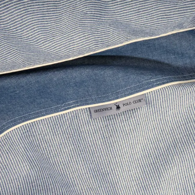 Σετ Παπλωματοθήκη 220x240 Υπέρδιπλη Essential Greenwich Polo Club 2294 Blue 100% βαμβακερό 3