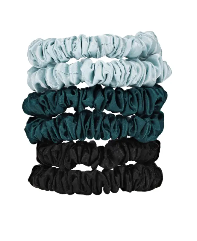 Silky Knots 6 Hair Scrunchies Marine W7 3