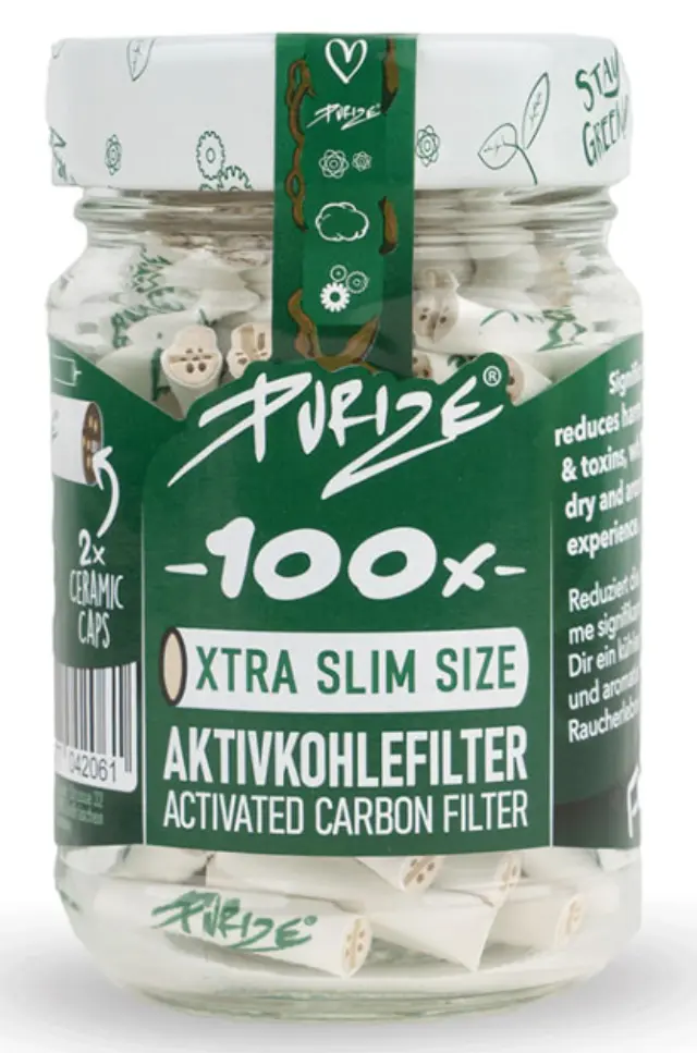 Φίλτρο Purize Extra Slim 100 Ενεργού Ανθρακα 5.9mm - White