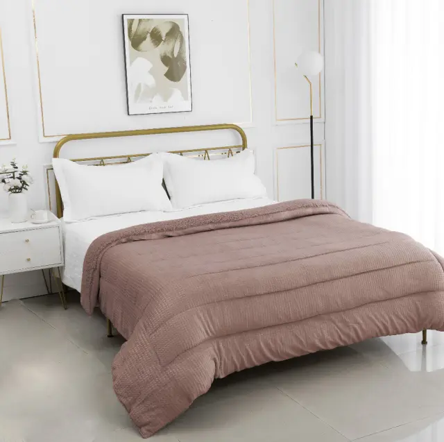 Κουβερτοπάπλωμα damask (170cm x 220cm) syklamen - -