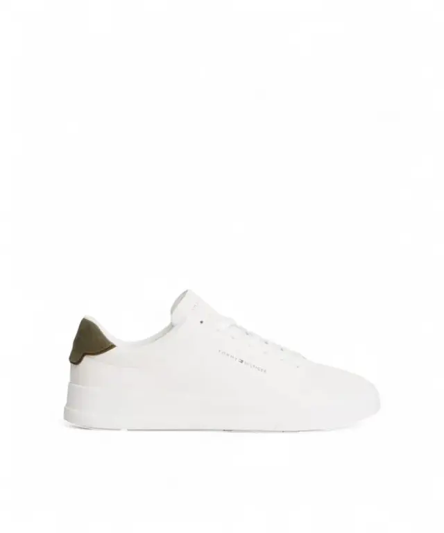 Tommy Hilfiger - Ανδρικά Sneakers Th Court Lth Detail Ess FM0FM05367-0K4 Χακί - 40
