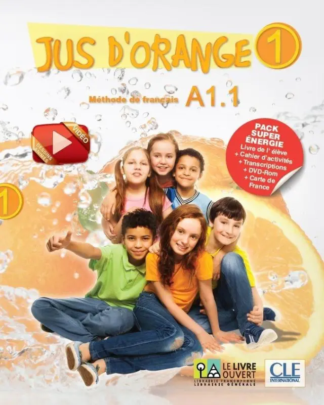 JUS D ORANGE SUPER PACK ENERGIE 1 A1.1 (METHODE + CAHIER + DVD ROM + CARTE DE FRANCE + TRANSCRIPTIONS)