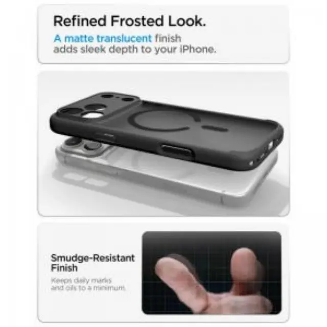 Θήκη TPU & PC Spigen Apple iPhone 18 Pro/ 17 Pro MagSafe Ultra Hybrid Frost Μαύρο N71868 2