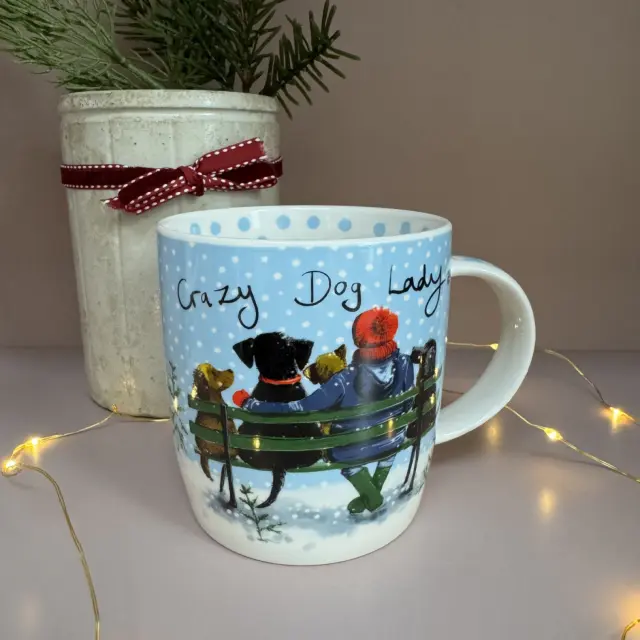 Alex Clark Πορσελάνινη Κούπα 400ml: Crazy Dog Lady Xmas edition