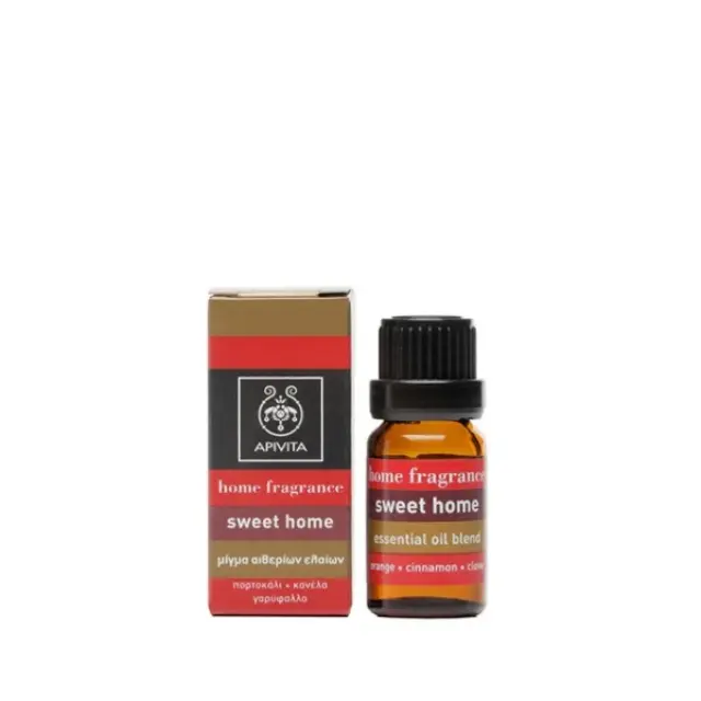 Apivita Sweet Home Essential Oil Blend Μίγμα Αιθέριων Ελαίων με Πορτοκάλι, Κανέλλα & Γαρύφαλλο, 10ml