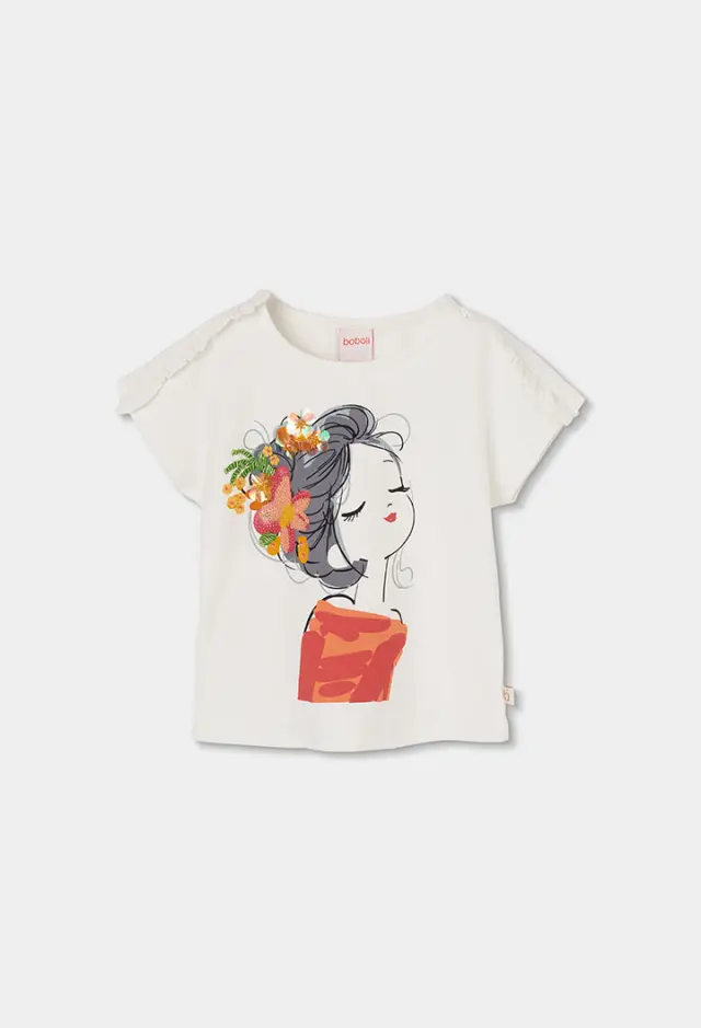 Boboli Stretch πλεκτό t-shirt για κορίτσι 763006-1111