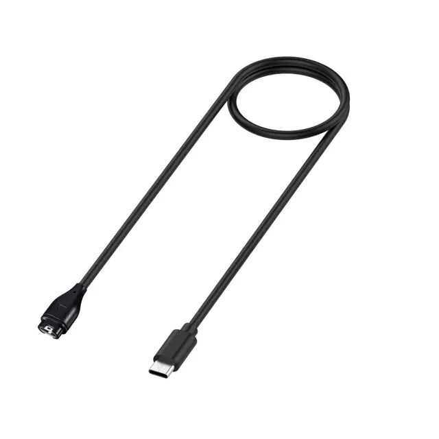 Techsuit - SmartWatch Wireless Charging Cable (TGC2) - for Garmin Fenix 5/5 Plus/6/6X/7X / Vivoactive 3/5, USB-C, 5W, 1m - Black