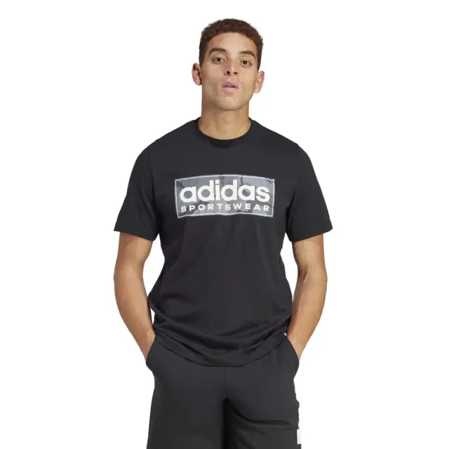 adidas Sportswear Camo T-Shirt (IR5825-Black) - Μαύρο - L