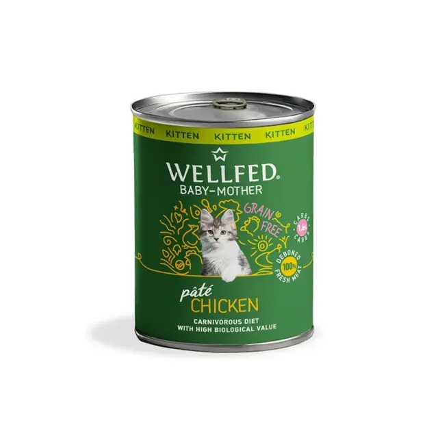 Wellfed Kitten Pate Chicken 800gr – Υγρή Τροφή Πατέ με Κοτόπουλο για Γατάκια