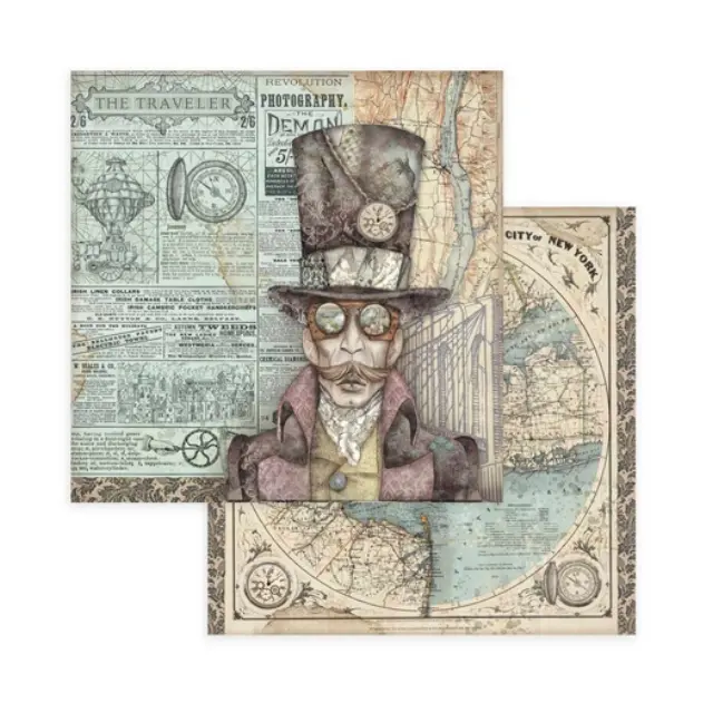Χαρτιά scrapbooking 10τεμ, 20,3x20,3cm, Sir Vagabond Stamperia 2